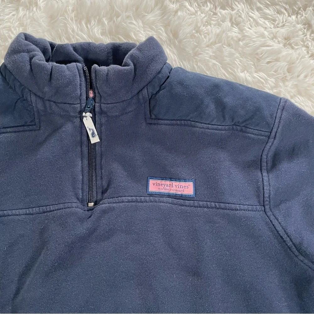 Vineyard Vines Men's Surf Shep quarter zip Navy Sweater - Picture 2 of 6
